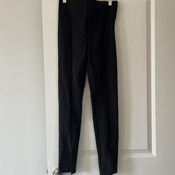 NWT ZARA Black High waist split hem leggings S - Picture 3 of 3